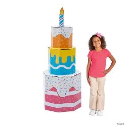 3D Birthday Cake Cardboard Stand-Up