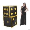 3D Black Dice Cardboard Stand-Ups - 2 Pc.