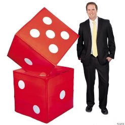 3D Dice Set Cardboard Stand-Ups - 2 Pc.