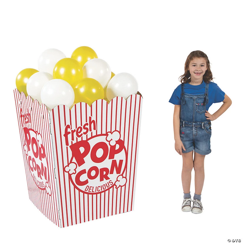3D Popcorn Box Cardboard Stand-Up 3 3D Popcorn Box Cardboard Stand-Up