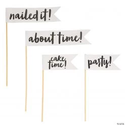 6-1/2" - 12-1/2" Funny Wedding Flags - 12 Pc.