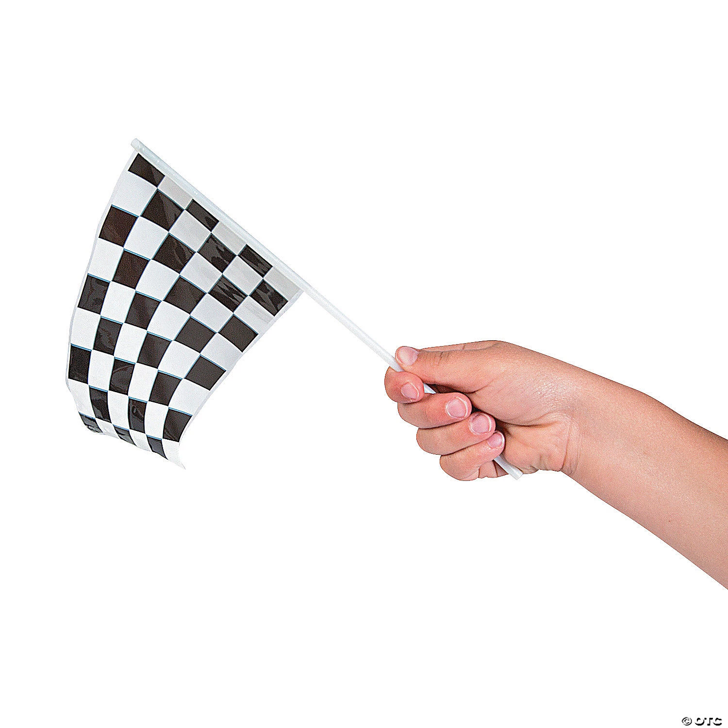 6" x 4" Bulk Small Plastic Black & White Checkered Flags - 72 Pc. 4 6" x 4" Bulk Small Plastic Black & White Checkered Flags - 72 Pc. - Image 2