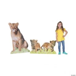 African Safari VBS Lion & Cubs Stand-Ups - 2 Pc.
