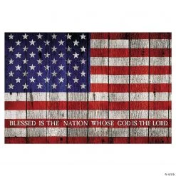 American Flag with Verse Backdrop - 3 Pc.