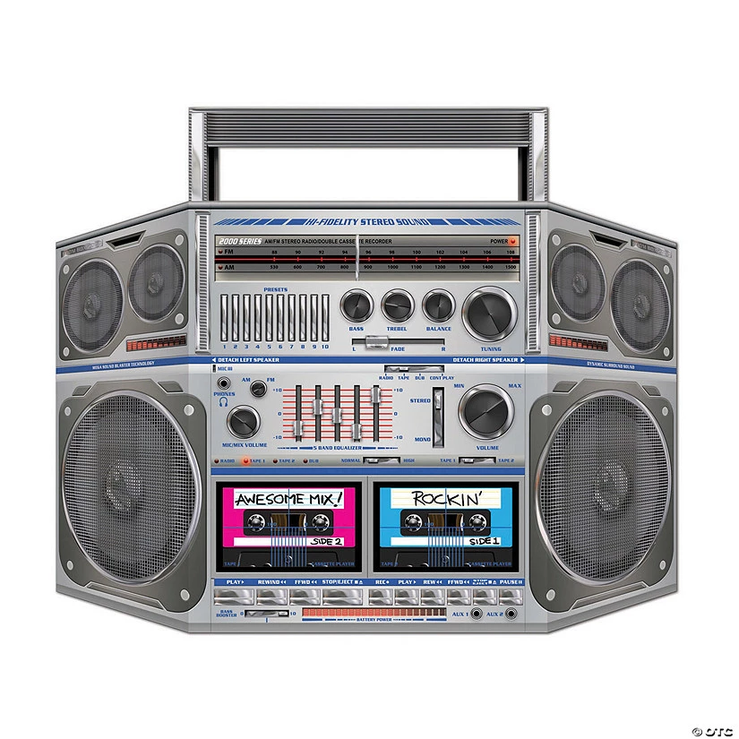 Awesome 80s Boombox Cardboard Stand-Up 3 Awesome 80s Boombox Cardboard Stand-Up