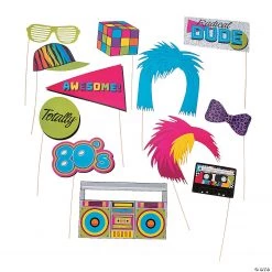 Awesome 80s Photo Stick Props- 12 Pc.