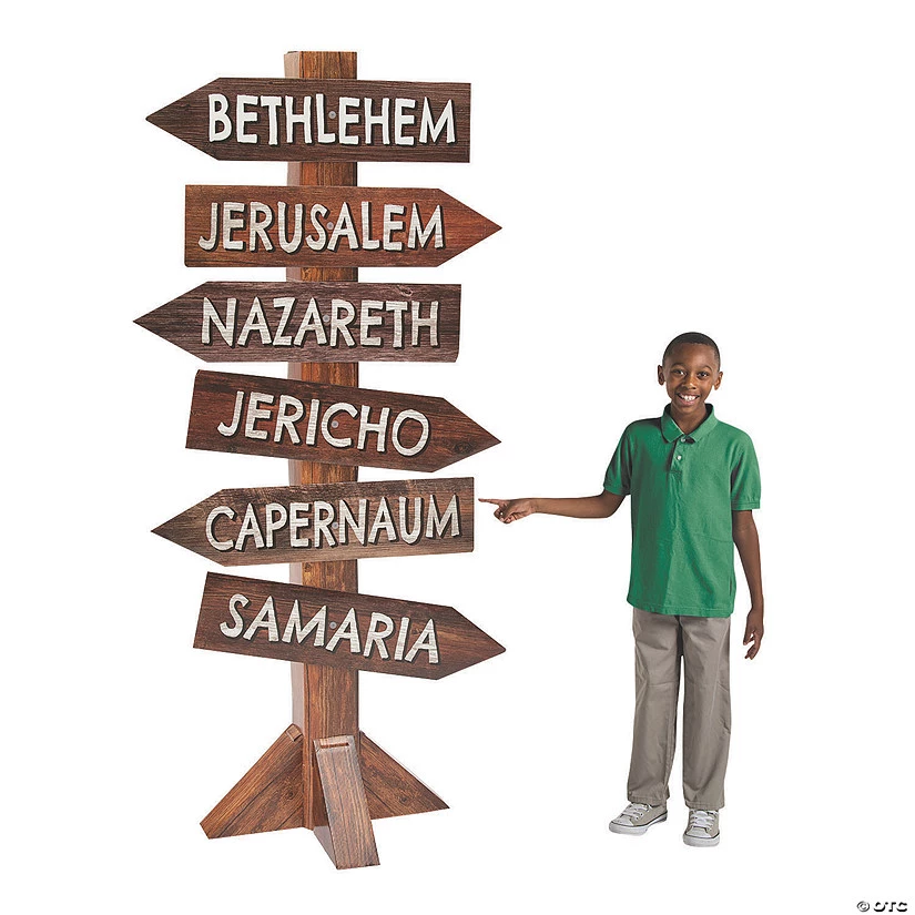 Biblical Cities Directional Sign 3 Biblical Cities Directional Sign
