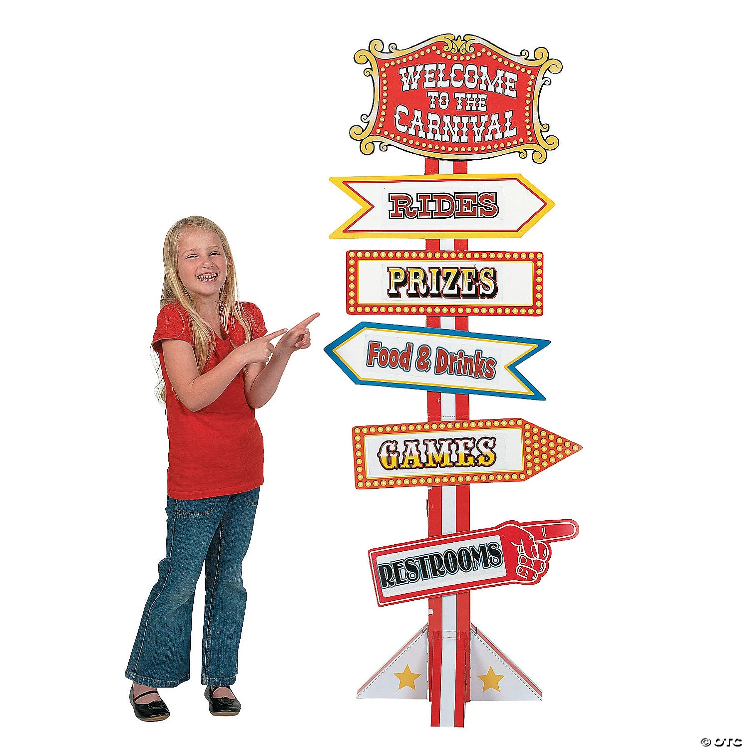 Big Top Directional Sign Cardboard Stand-Up 3 Big Top Directional Sign Cardboard Stand-Up