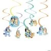 Bluey Party Hanging Swirl Decorations - 12 Pc. -DIY Photo Booth Sales Shop bluey party hanging swirl decorations 12 pc 14193794