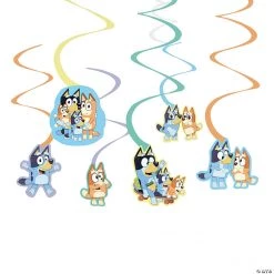 Bluey Party Hanging Swirl Decorations - 12 Pc.