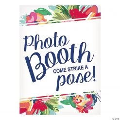 Bright Floral Photo Booth Sign