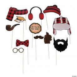 Buffalo Plaid Photo Stick Props- 12 Pc.