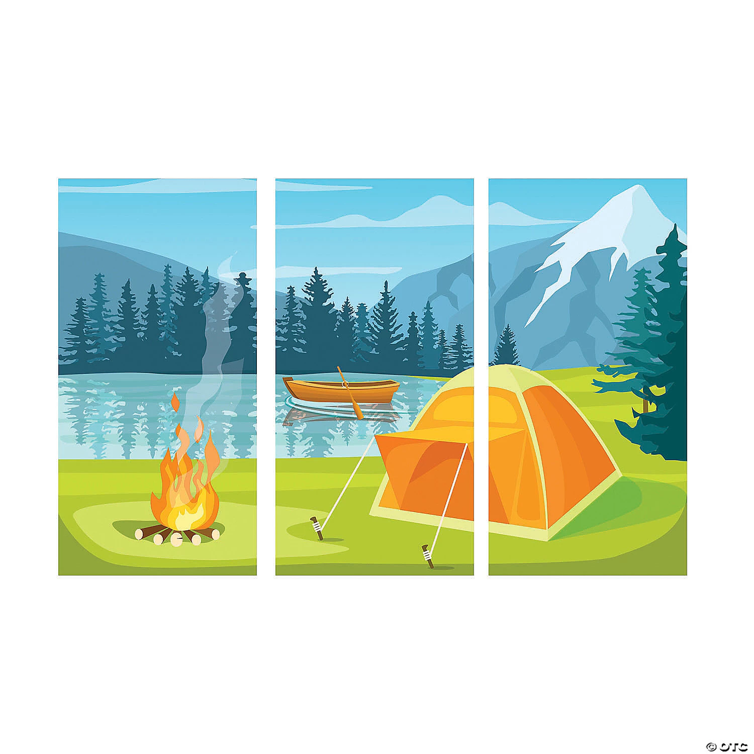 Camp Scene Backdrop - 3 Pc. 4 Camp Scene Backdrop - 3 Pc. - Image 2