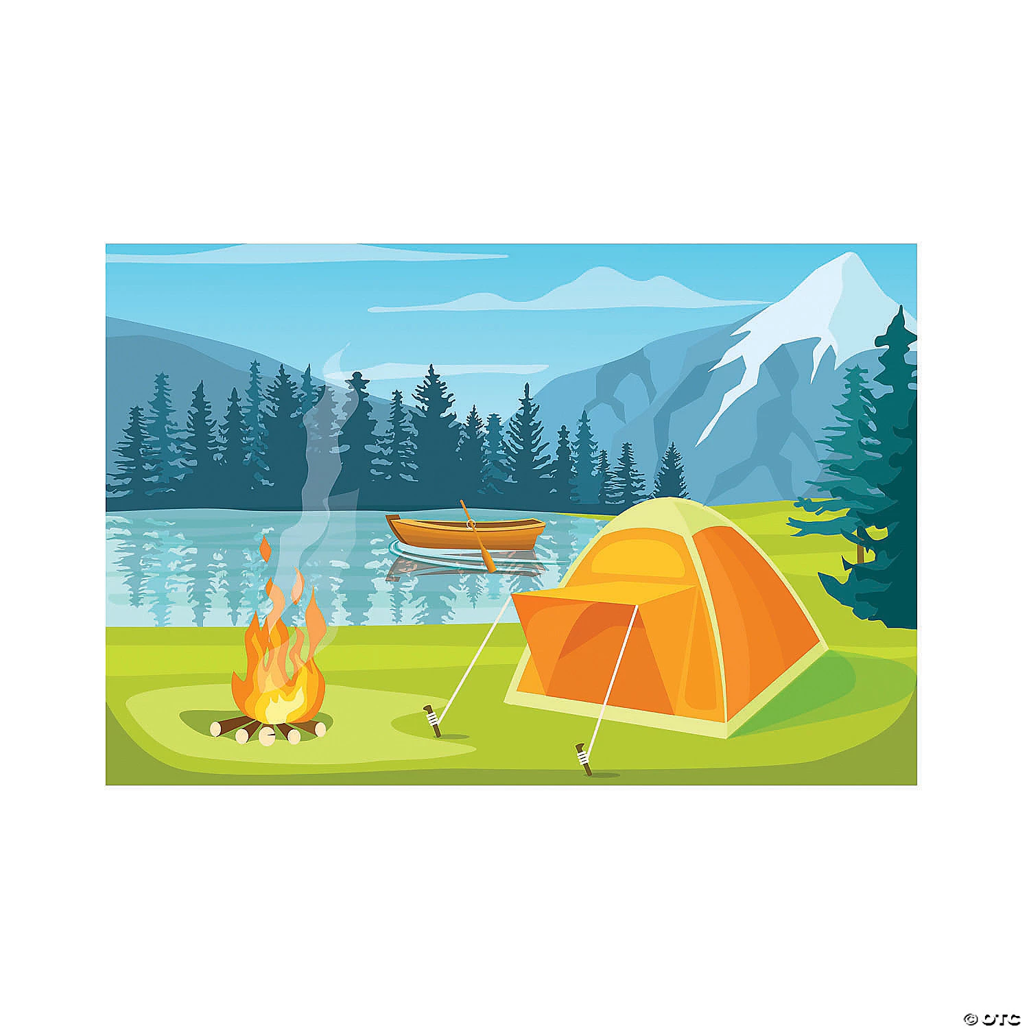 Camp Scene Backdrop - 3 Pc. 3 Camp Scene Backdrop - 3 Pc.