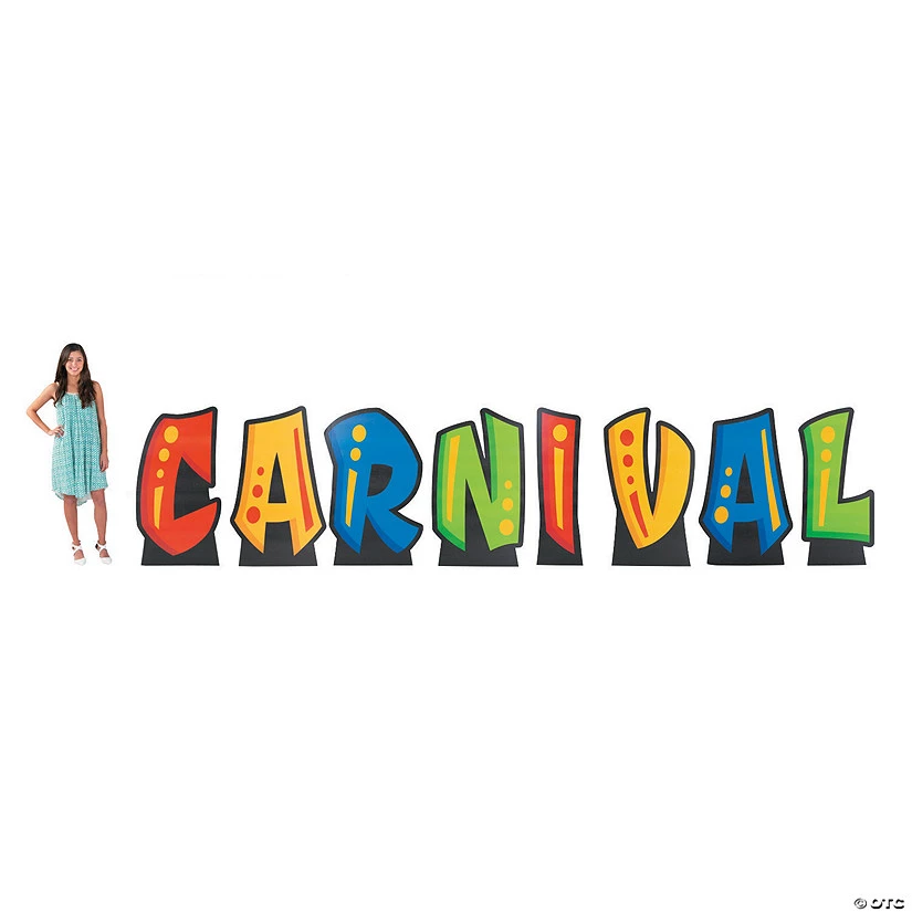 Carnival Letter Cardboard Stand-Ups 3 Carnival Letter Cardboard Stand-Ups