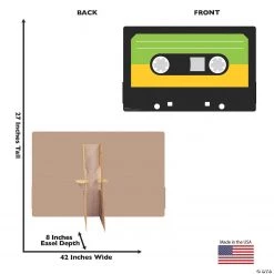 Cassette Tape Cardboard Stand-Up -DIY Photo Booth Sales Shop cassette tape cardboard stand up13960098 a01