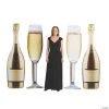 Champagne Glasses & Bottles Cardboard Stand-Ups - 4 Pc.