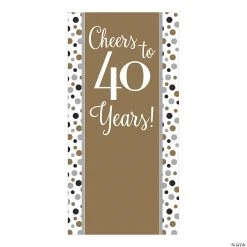Cheers to 40 Years Backdrop Banner