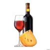 Cheese & Wine Cardboard Stand-Up -DIY Photo Booth Sales Shop cheese and wine cardboard stand up13911326