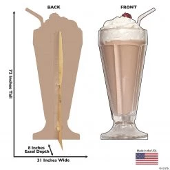 Chocolate Milkshake Cardboard Stand-Up -DIY Photo Booth Sales Shop chocolate milkshake cardboard stand up13960105 a02