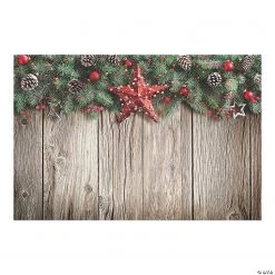 Christmas Barn Wood Backdrop - 3 Pc.