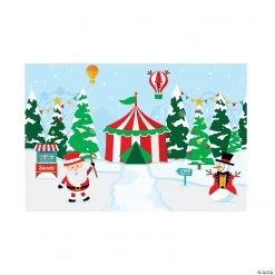 Christmas Carnival Backdrop Banner