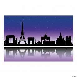 City of Paris Silhouette Backdrop - 3 Pc.