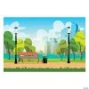 City Park Scene Backdrop - 3 Pc.