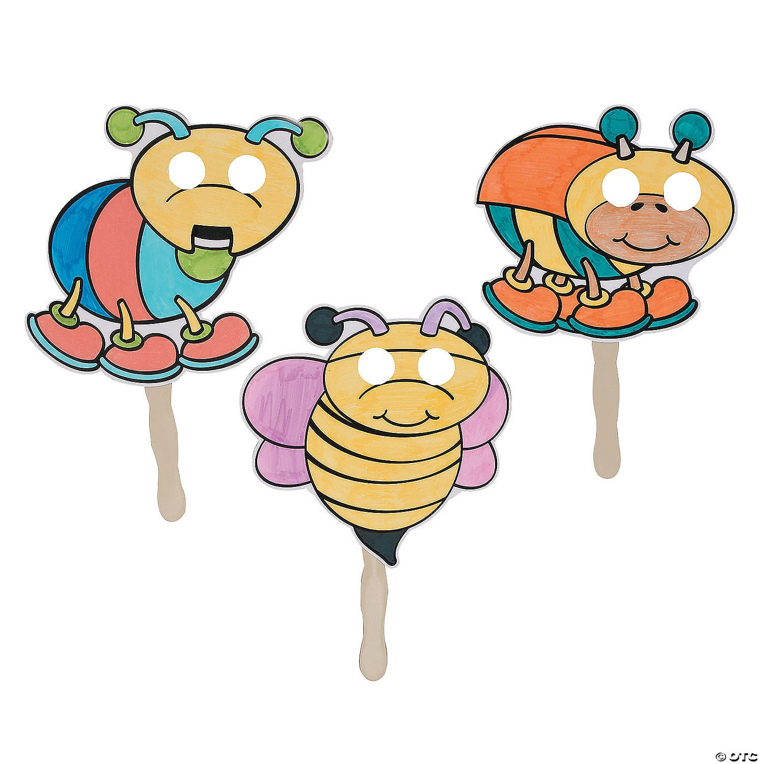 Color Your Own Bug Masks - 12 Pc. 3 Color Your Own Bug Masks - 12 Pc.