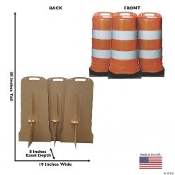 Construction Barrel Life-Size Cardboard Stand-Ups -DIY Photo Booth Sales Shop construction barrel life size cardboard stand ups13960096 a02