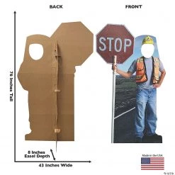 Construction VBS Worker Stand-In Cardboard Stand-Up -DIY Photo Booth Sales Shop construction vbs worker stand in cardboard stand up13955489 a01