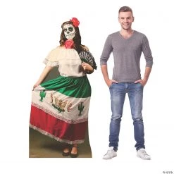 Day of the Dead Woman Cardboard Stand-Up -DIY Photo Booth Sales Shop day of the dead woman cardboard stand up13960089 a02