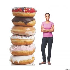 Donut Stack Cardboard Stand-Up -DIY Photo Booth Sales Shop donut stack cardboard stand up13960078 a01