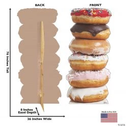 Donut Stack Cardboard Stand-Up -DIY Photo Booth Sales Shop donut stack cardboard stand up13960078 a02