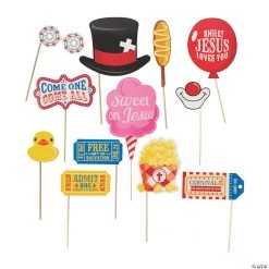 Faith Fall Carnival Photo Prop Sticks- 12 Pc.
