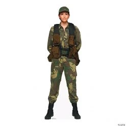 Female Soldier Cardboard Stand-Up