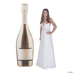 Giant Champagne Bottle Cardboard Stand-Up