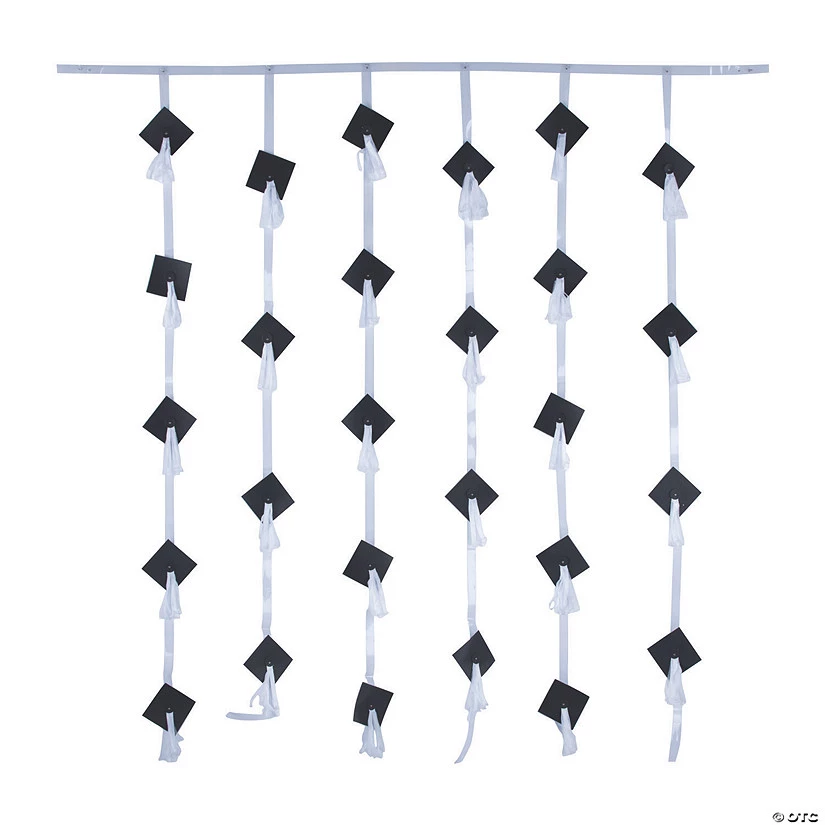 Graduation Hanging Mortarboard Backdrop 3 Graduation Hanging Mortarboard Backdrop