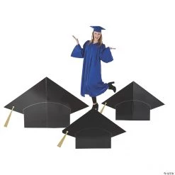 Graduation Mortarboard Hat Stand-Ups - 3 Pc.