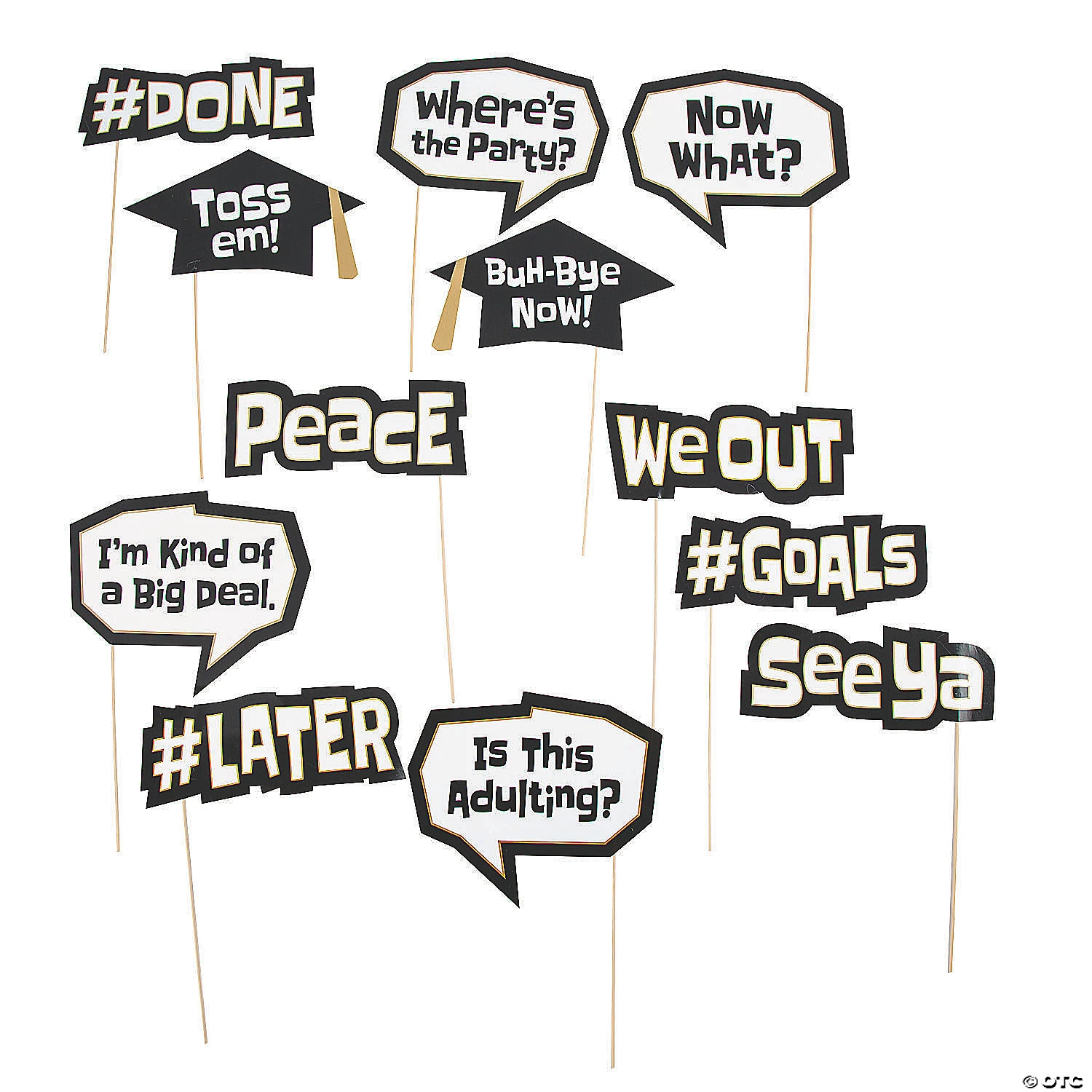 Graduation Photo Stick Props- 12 Pc. 3 Graduation Photo Stick Props- 12 Pc.