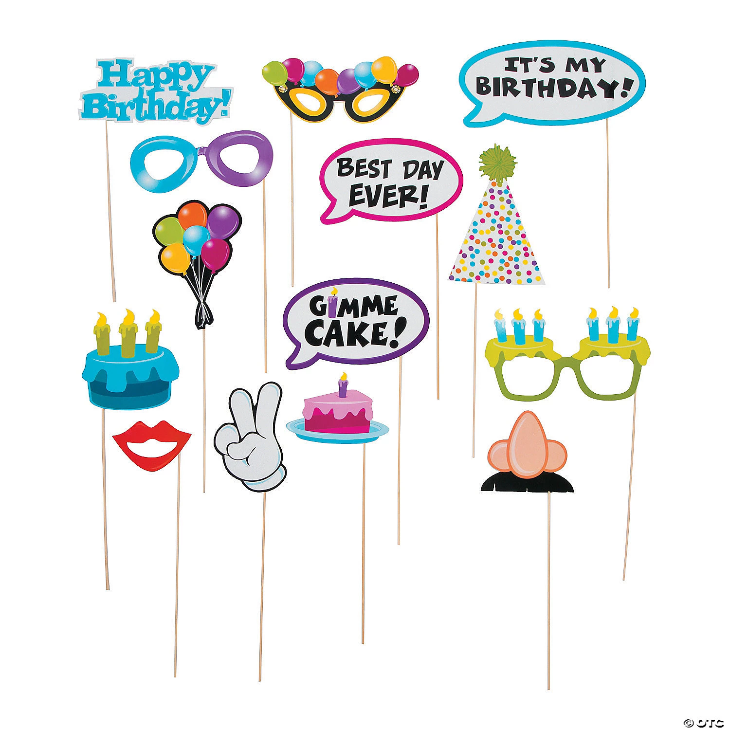 Happy Birthday Photo Stick Props - 14 Pc. 3 Happy Birthday Photo Stick Props - 14 Pc.