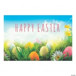 Happy Easter Plastic Backdrop - 3 Pc.