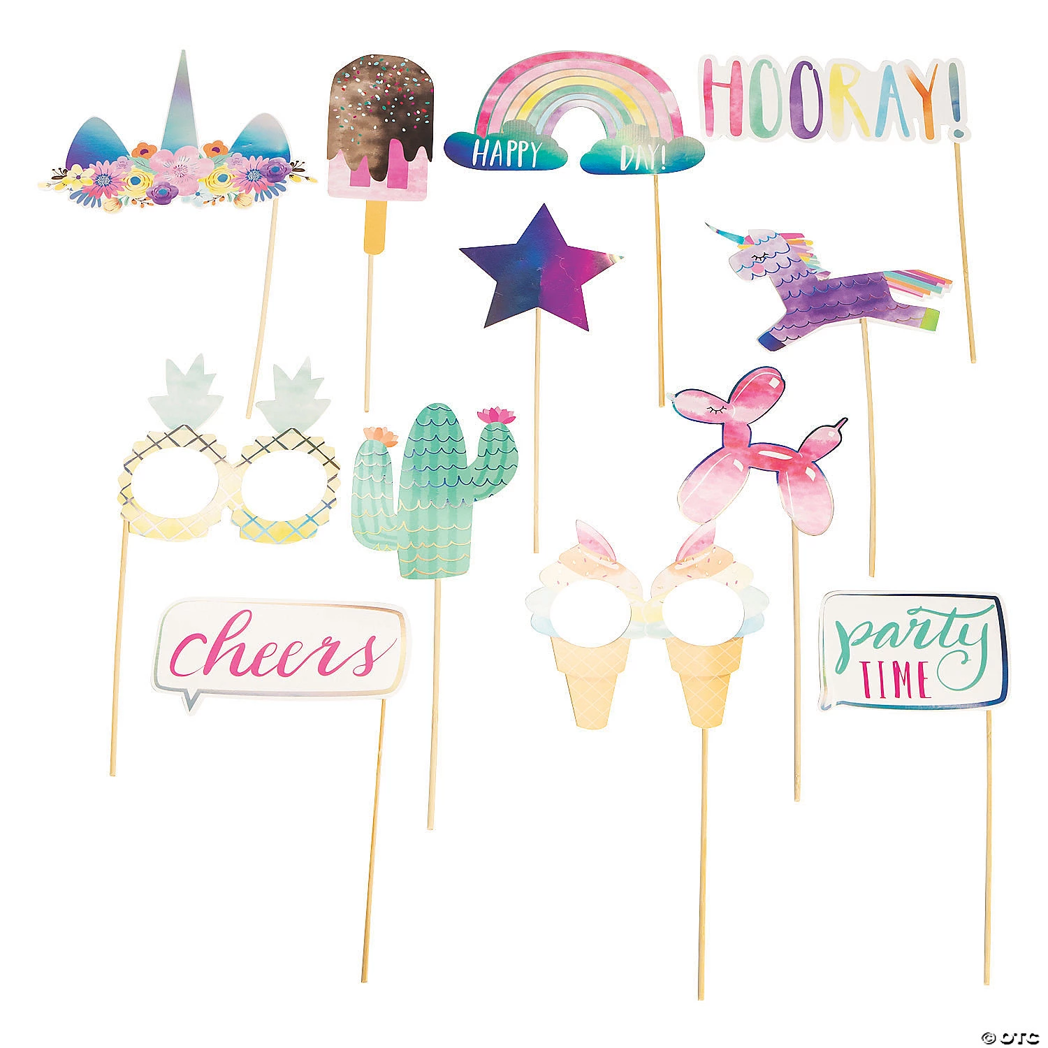 Hooray It’s Your Birthday Photo Stick Props - 12 Pc. 3 Hooray It’s Your Birthday Photo Stick Props - 12 Pc.