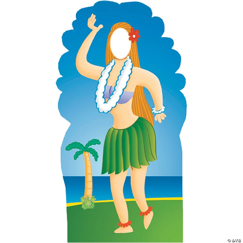 Hula Girl Cardboard Stand-In Stand-Up 3 Hula Girl Cardboard Stand-In Stand-Up