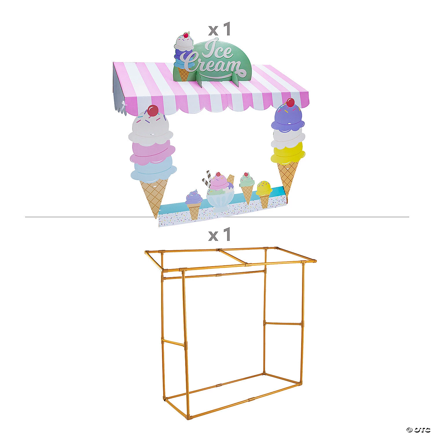 Ice Cream Tabletop Hut with Frame - 2 Pc. 4 Ice Cream Tabletop Hut with Frame - 2 Pc. - Image 2
