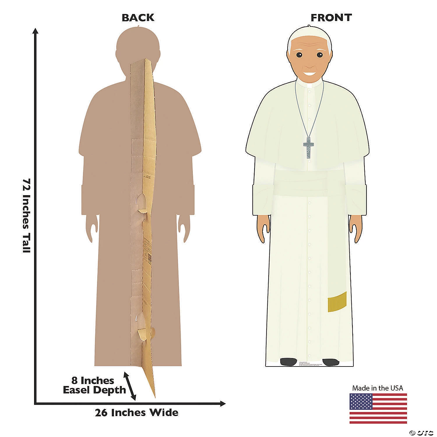Illustrated Pope Lifesize Cardboard Stand-Up 4 Illustrated Pope Lifesize Cardboard Stand-Up - Image 2
