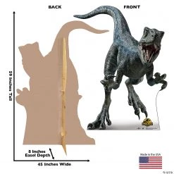 Jurassic World 3: Dominion™ Blue the Velociraptor Life-Size Cardboard Stand-Up -DIY Photo Booth Sales Shop jurassic world 3 dominion blue the velociraptor life size cardboard stand up14104932 a01