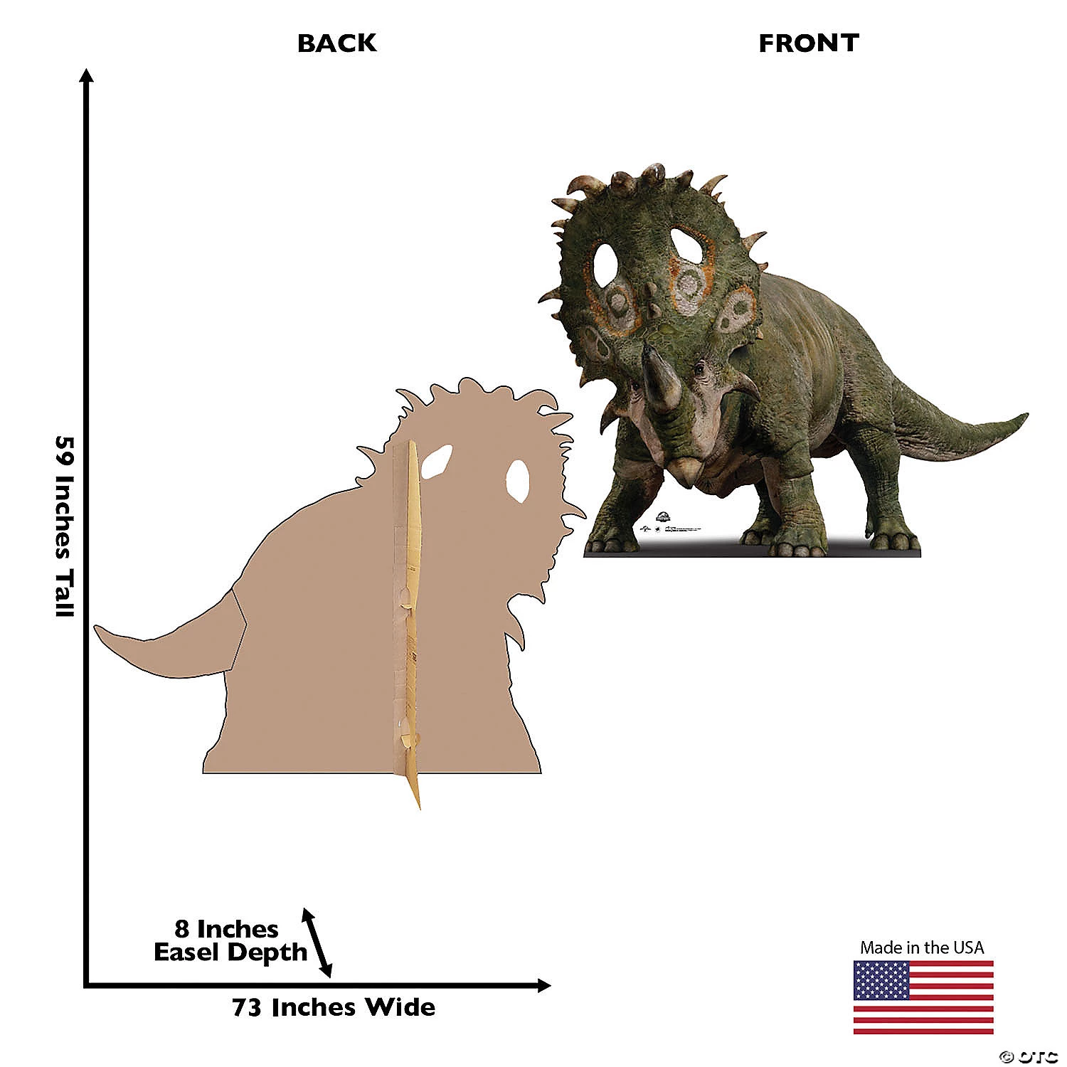 Jurassic World 3: Dominion™ Sinoceratops Life-Size Cardboard Stand-Up 4 Jurassic World 3: Dominion™ Sinoceratops Life-Size Cardboard Stand-Up - Image 2