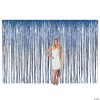 Large Metallic Fringe Backdrop Curtains