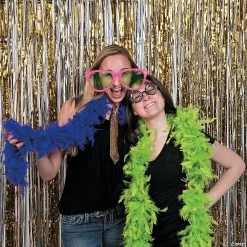 Large Metallic Fringe Backdrop Curtains -DIY Photo Booth Sales Shop large gold metallic fringe backdrop curtain3 6195 a02